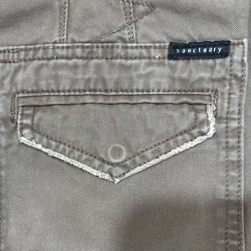 Vintage Sanctuary Grey Cargo Shorts Sz 27 | Y2K Utility Made in USA